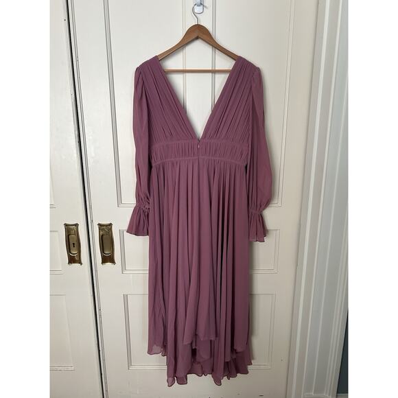 Gianni Bini Fairy Chiffon Midi Dress Womens Size 10 Pink NWT - Picture 3 of 10